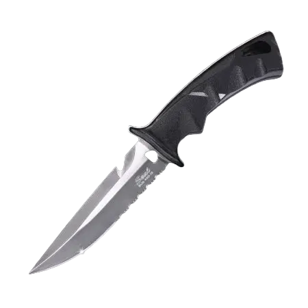 AQUATEC アクアテック ダイブナイフ [KN-240AP] 高耐食 ステンレス クロームコーティング 全長:240ｍｍ 刃渡り:115ｍｍ