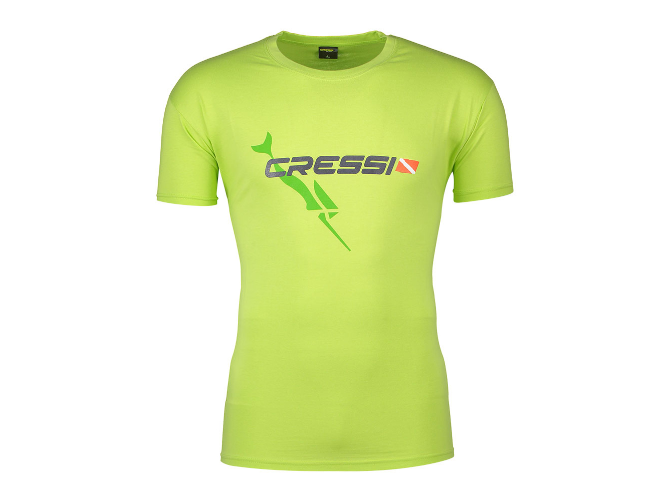 Cressi（クレッシー） Tシャツ ライム 「team CRESSI」