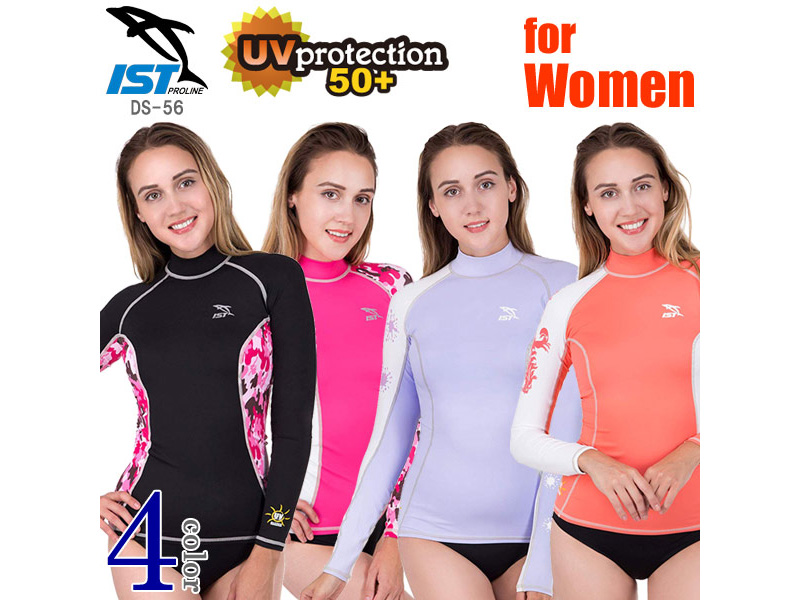 IST ラッシュガード レディース ロングスリーブ 長袖 女性用 スパンデックスラッシュガード UPF50+ DS-56