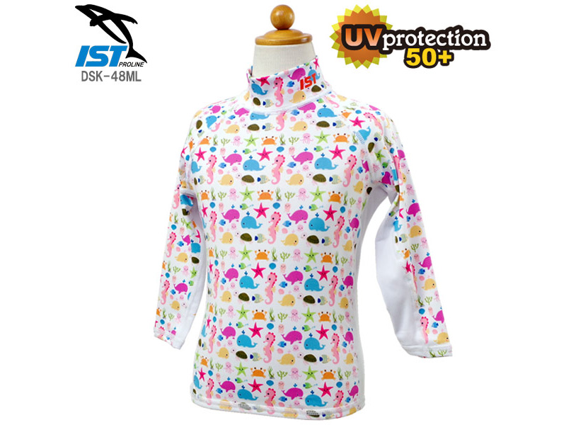 IST ラッシュガード キッズ 子供用 長袖 Marine lifeカラー DSK-48/ML UVカット