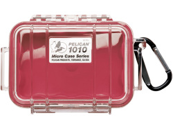 PELICAN（ペリカン） マイクロケース 1010 RED/CLEAR [レッド/クリア] [1010-028-100] 透明 携帯電話 デジカメケース 保護ケース スキューバダイビング ハードケース