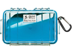 PELICAN（ペリカン） マイクロケース 1040 BLUE/CLEAR [ブルー/クリア] [1040-026-100] 透明 携帯電話 デジカメケース 保護ケース スキューバダイビング ハードケース