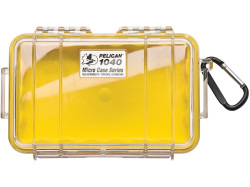 PELICAN（ペリカン） マイクロケース 1040 YELLOW/CLEAR [イエロー/クリア] [1040-027-100] 透明 携帯電話 デジカメケース 保護ケース スキューバダイビング ハードケース