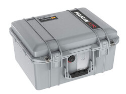 PELICAN(ペリカン) 1507 エアケース フォームなし シルバー 24L プッシュボタンラッチ付き [015070-0011-180] 1507 Air Case No Form Silver