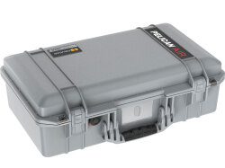 PELICAN(ペリカン) 1525 エアケース フォーム付き プレスアンドプルラッチ シルバー 26L [015250-0001-180] 1525Air 1525 Air Case with Form Press and Pull Latch Silver