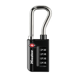 Master Lock マスターロック 南京錠 TSAロック 4桁ダイヤルロック ラゲッジロック ブラック [4696D]