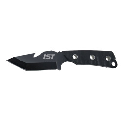 IST アイエスティー ステンレススティールナイフ [K-50] 全長:13.8cm 刃渡り:7.2cm ブラックコーティング ケース付き ダイビング ダイバーナイフ