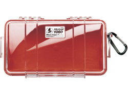 PELICAN（ペリカン） マイクロケース 1060 RED/CLEAR [レッド/クリア] [1060-028-100] 透明 携帯電話 デジカメケース 保護ケース スキューバダイビング ハードケース