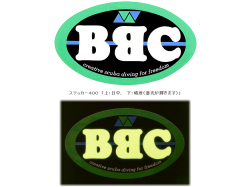 BBC（ビービーシー） ステッカー400　●サイズ：長径40×短径23cm