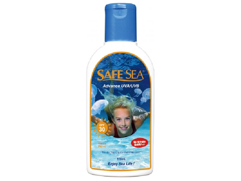 SAFE SEA（セーフシー）SPF30 ボトルタイプ ADVANCE UVA/UVB SPF30・PA + + 日焼け＆クラゲの攻撃をシャットアウト