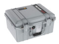 PELICAN(ペリカン) 1507 エアケース フォームなし シルバー 24L プッシュボタンラッチ付き [015070-0011-180] 1507 Air Case No Form Silver