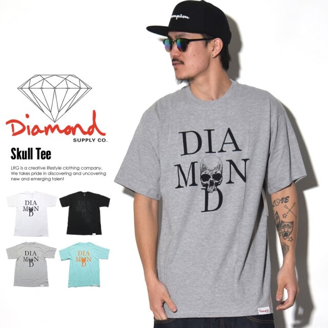 DIAMOND SUPPLY CO. ダイヤモンドサプライ 半袖Tシャツ SKULL
