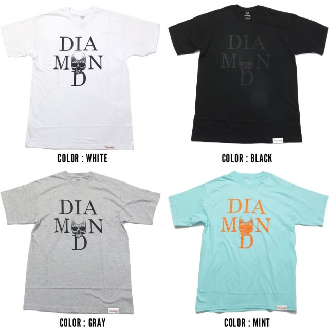 DIAMOND SUPPLY CO. ダイヤモンドサプライ 半袖Tシャツ SKULL