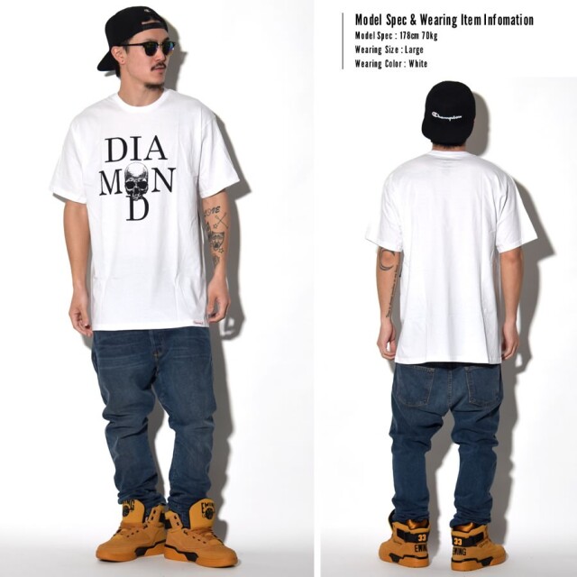 DIAMOND SUPPLY CO. ダイヤモンドサプライ 半袖Tシャツ SKULL