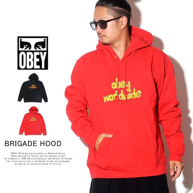 OBEY オベイ プルオーバーパーカー BRIGADE HOOD 112470070