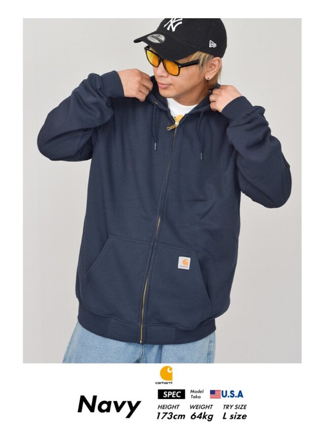 carhartt カーハート ジップパーカー パーカー メンズ ジップアップ 