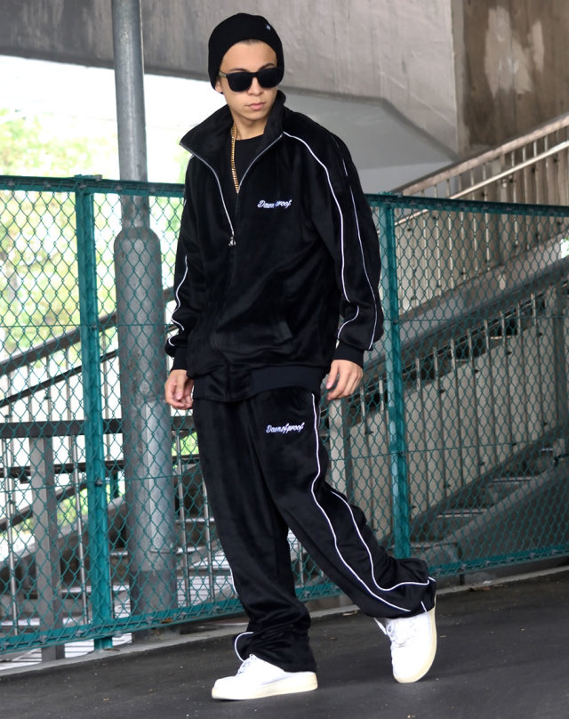 Dop ディーオーピー ベロア セットアップ メンズ 大きいサイズ パイピング 上下セット B系 ストリート系 ヒップホップ ファッション 服 通販 Dpst160