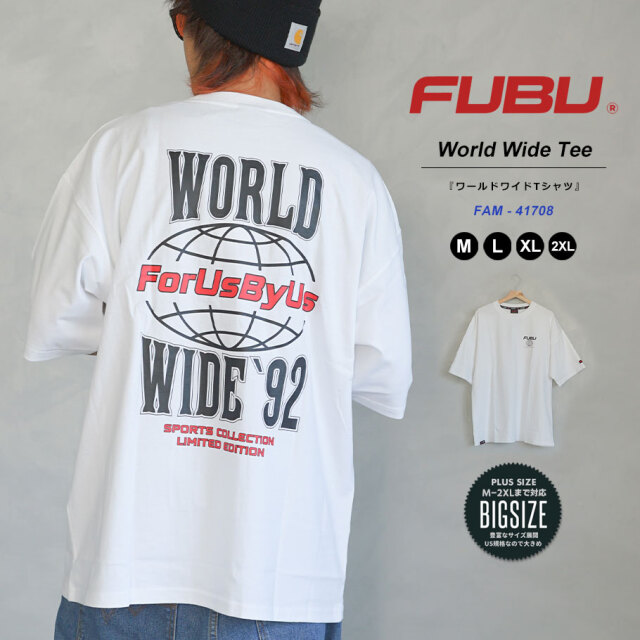 FUBU フブ Tシャツ メンズ 半袖 オーバーサイズ ユニセックス ブラック 