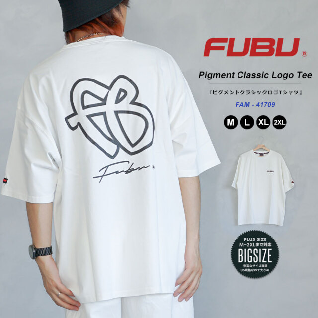 FUBU フブ Tシャツ メンズ 半袖 オーバーサイズ ユニセックス ホワイト  