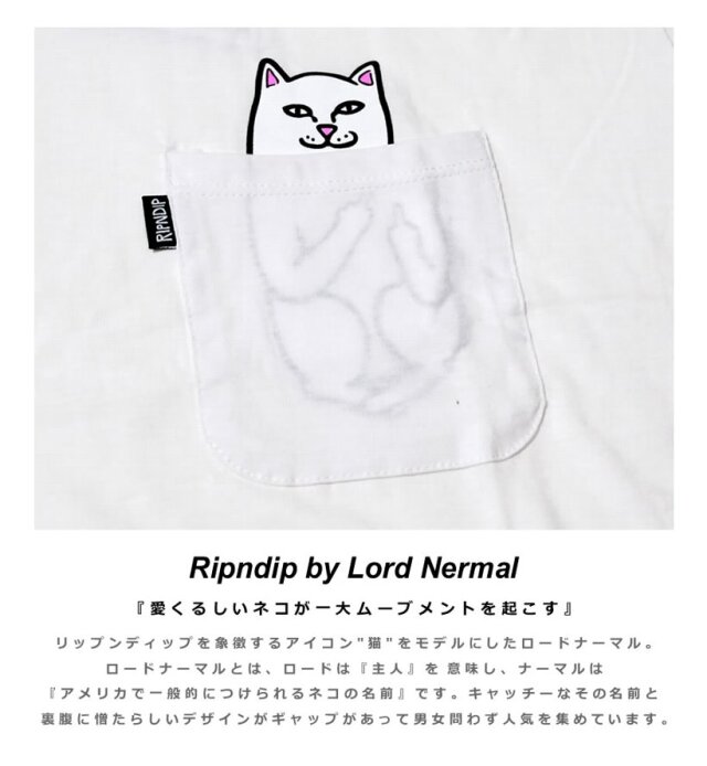 リップンディップ ポケットTシャツ メンズ 半袖 ポケT RIPNDIP