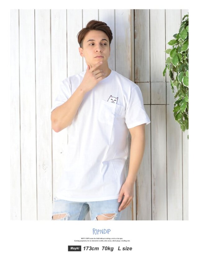 リップンディップ ポケットTシャツ メンズ 半袖 ポケT RIPNDIP