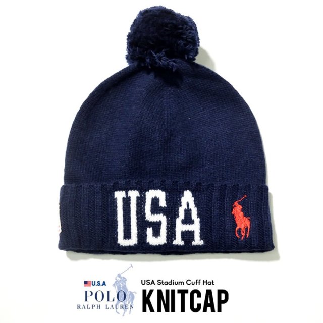 Polo Ralph Lauren ポロ ラルフローレン ニットキャップ ボンボン メンズ レディース Usa ロゴ Pc0372 帽子 通販