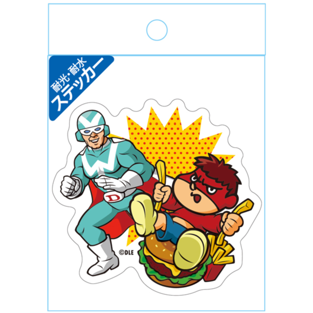 鷹の爪 耐光・耐水ステッカー 吉田くん＆デラックスファイター