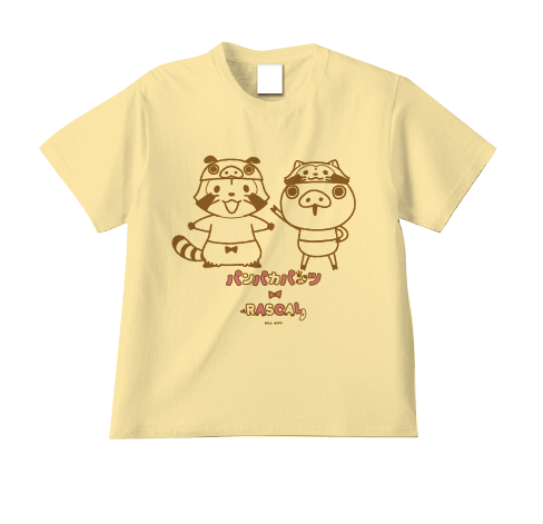 パンパカパンツ×ラスカル Tシャツ　ライトイエロー