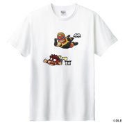 鷹の爪20周年！アジャコング40周年！ Tシャツ フライングエルボードロップ（白）