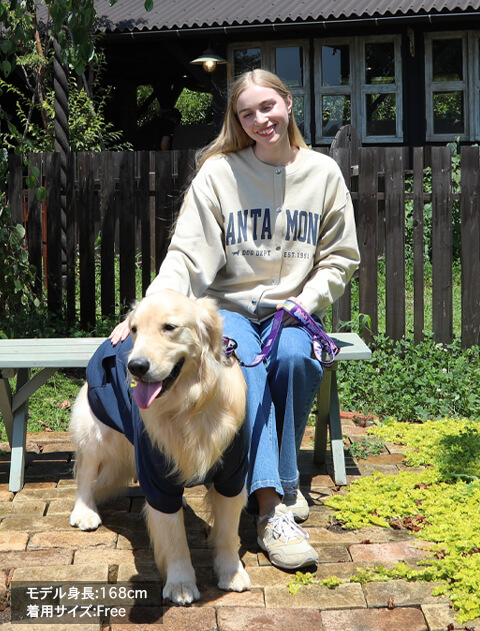 前開きロゴカーデスウェット   ブランドのドッグデプト/DOG DEPT