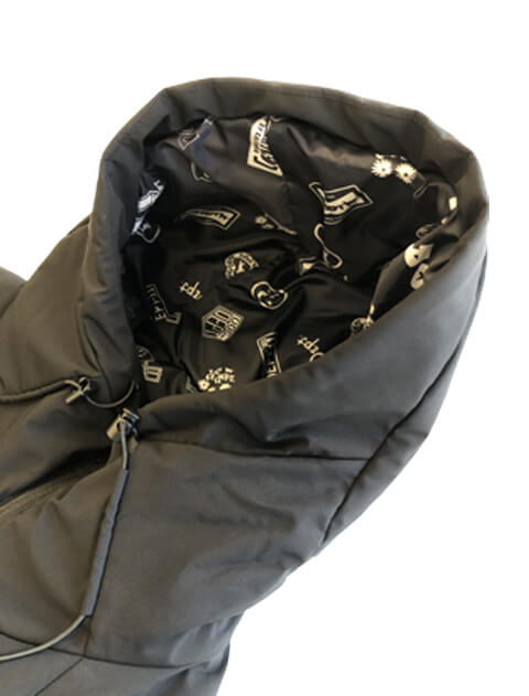〚希望価格にお値下げ中〛DOG DEPT　中綿入り　ジャケット　ダウン　　L UNISEX】ロゴライン 裏ボアトラックジャケット
