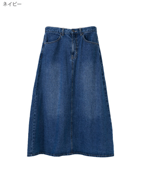 デニムバックプリーツロングスカート ブランドのドッグデプト/DOG DEPT