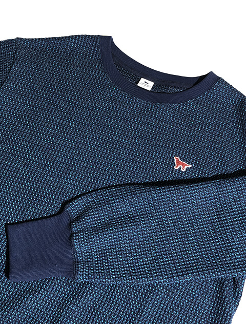 撚り糸配色ワッフルプルオーバー   ブランドのドッグデプト/DOG DEPT