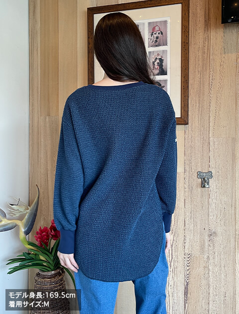 撚り糸配色ワッフルプルオーバー   ブランドのドッグデプト/DOG DEPT