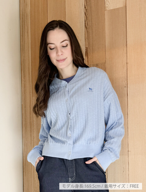 ポコポコストライプボタンカーディガン   ブランドのドッグデプト/DOG DEPT