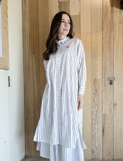 《期間限定アウトレット》【WOMEN】切り替えゆるシャツワンピース