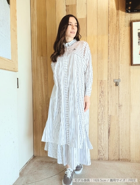 切り替えゆるシャツワンピース   ブランドのドッグデプト/DOG DEPT