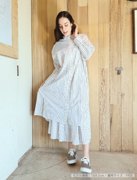 切り替えゆるシャツワンピース   ブランドのドッグデプト/DOG DEPT