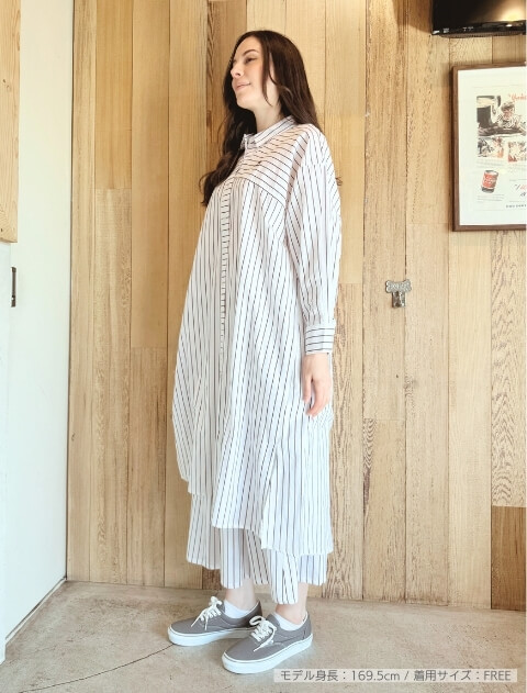 切り替えゆるシャツワンピース   ブランドのドッグデプト/DOG DEPT