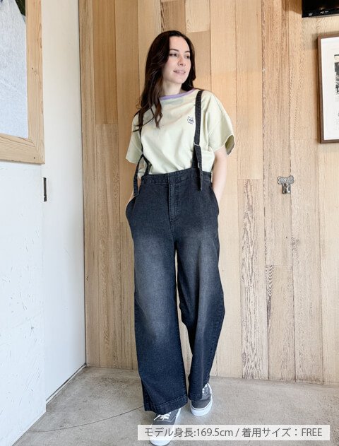 タグ付き　ドッグデプト　サロペット　パンツ　オールインワン　ウエスト／胸元ゴムＦ WOMEN】サロペ風サス付きパンツ