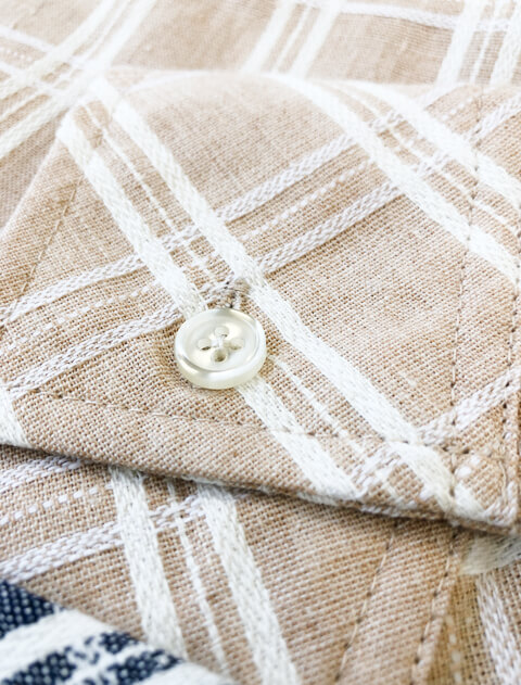 デニムチェックサークルシャツ    ブランドのドッグデプト/DOG DEPT