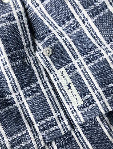 デニムチェックサークルシャツ    ブランドのドッグデプト/DOG DEPT