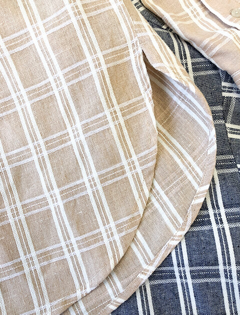 デニムチェックサークルシャツ    ブランドのドッグデプト/DOG DEPT