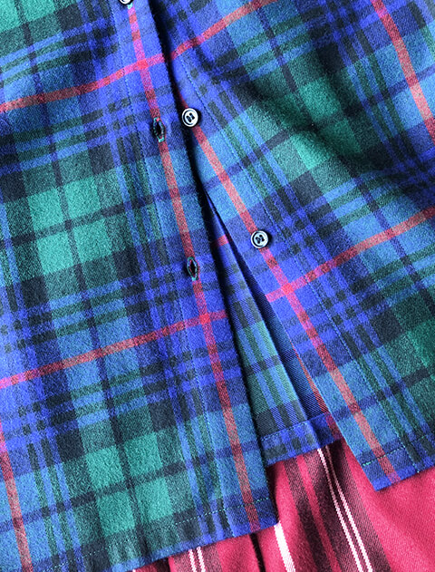 チェックプリーツワンピ   ブランドのドッグデプト/DOG DEPT