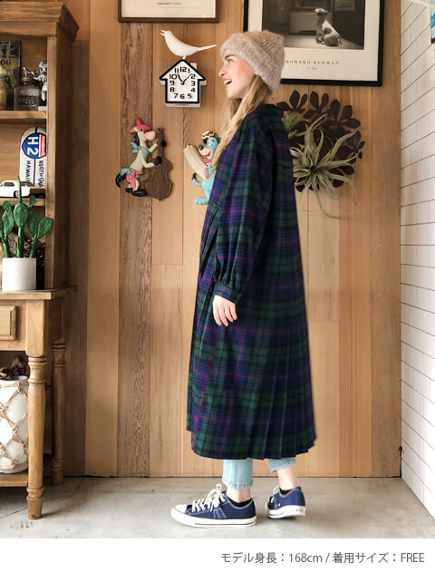チェックプリーツワンピ   ブランドのドッグデプト/DOG DEPT