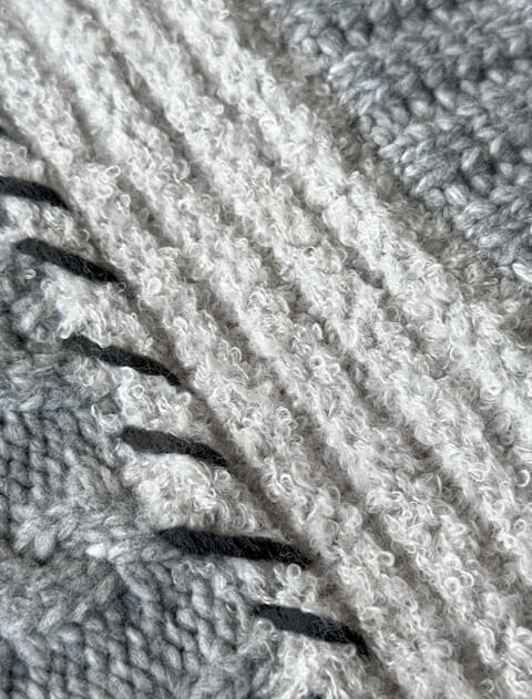 パッチワーククルーカーデ   ブランドのドッグデプト/DOG DEPT