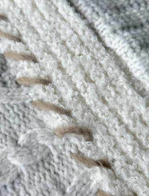 パッチワーククルーカーデ   ブランドのドッグデプト/DOG DEPT