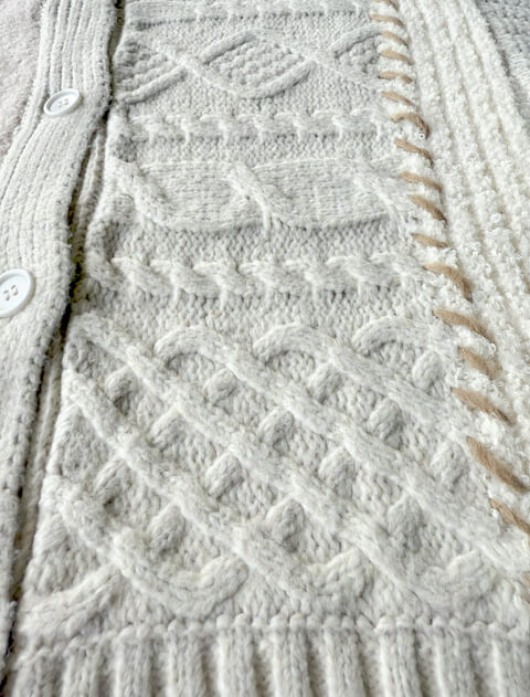 パッチワーククルーカーデ   ブランドのドッグデプト/DOG DEPT