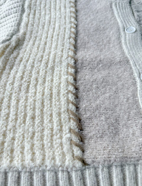 パッチワーククルーカーデ   ブランドのドッグデプト/DOG DEPT