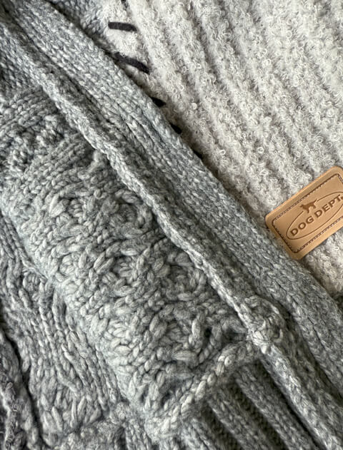 パッチワーククルーカーデ   ブランドのドッグデプト/DOG DEPT